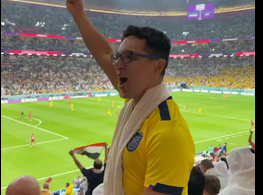 Ecuador fan taunts Qatar by waving 'fake cash' during World Cup opener but then backtracks