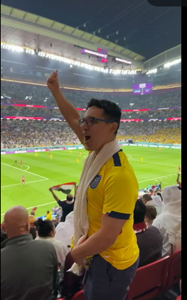 Ecuador fan taunts Qatar by waving 'fake cash' during World Cup opener but then backtracks