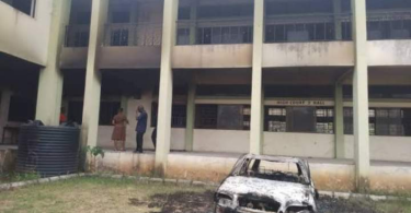 Imo High Court Set Ablaze By Armed Men (Photo)