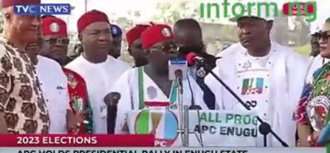 Video of Tinubu Saying Igbos Will Only Eat National Cake If They Vote For Him