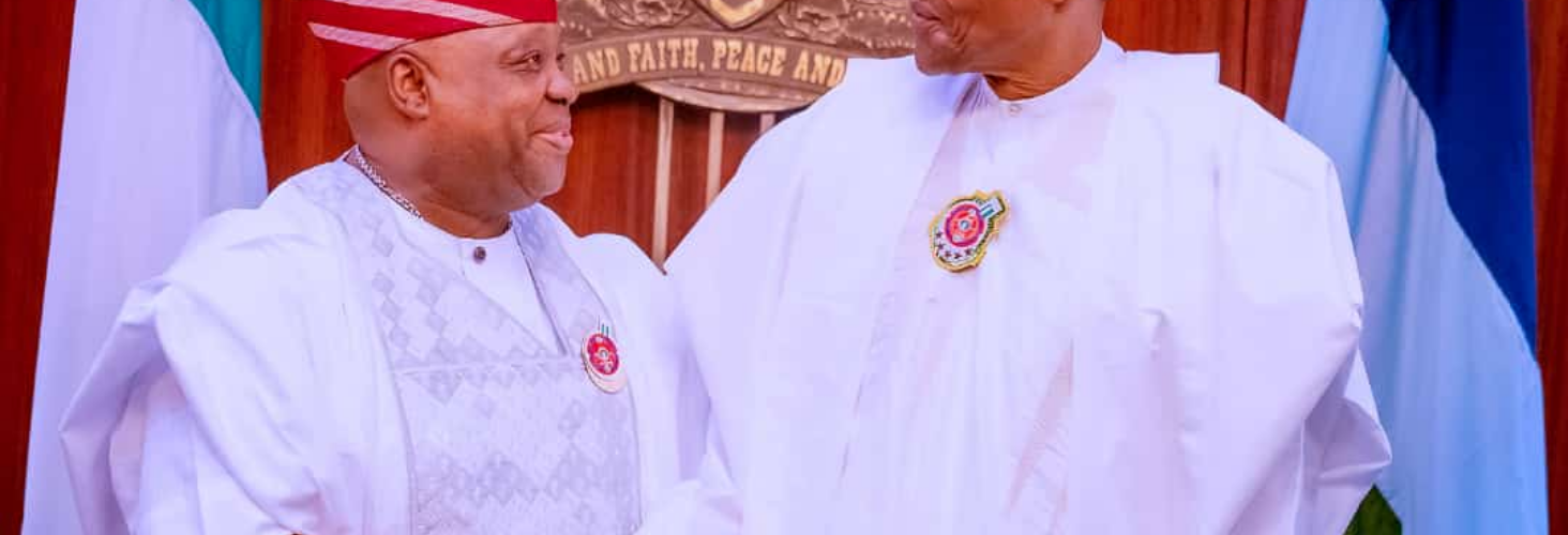 BREAKING: President Buhari Meets Governor Ademola Adeleke Behind Close Doors