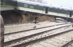 BREAKING: Many passengers left trapped in the forest as Warri-Itakpe train derails