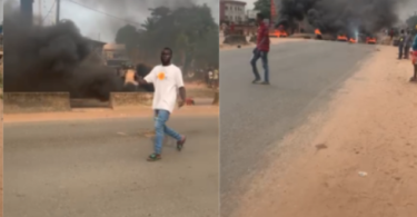 VIDEO: Petrol scarcity sparks a protest in Edo, Southwest Nigeria