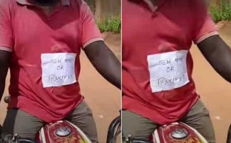 A viral video shows a bike man informing the public about his new methods of payment
