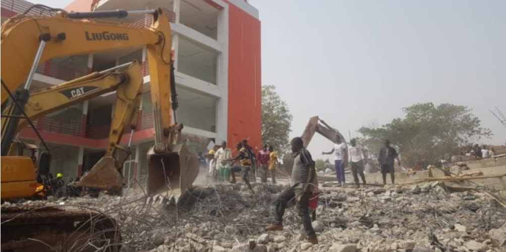 Just In: Two-storey building under construction collapses in Abuja