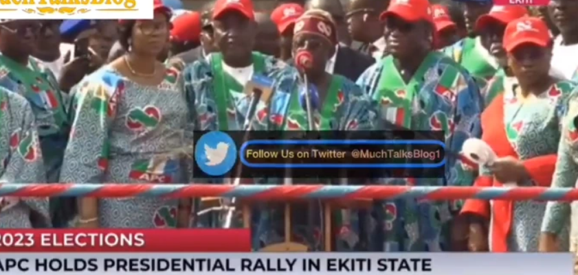 Tinubu Suffers Another Gaffe At Ekiti Rally (Video)