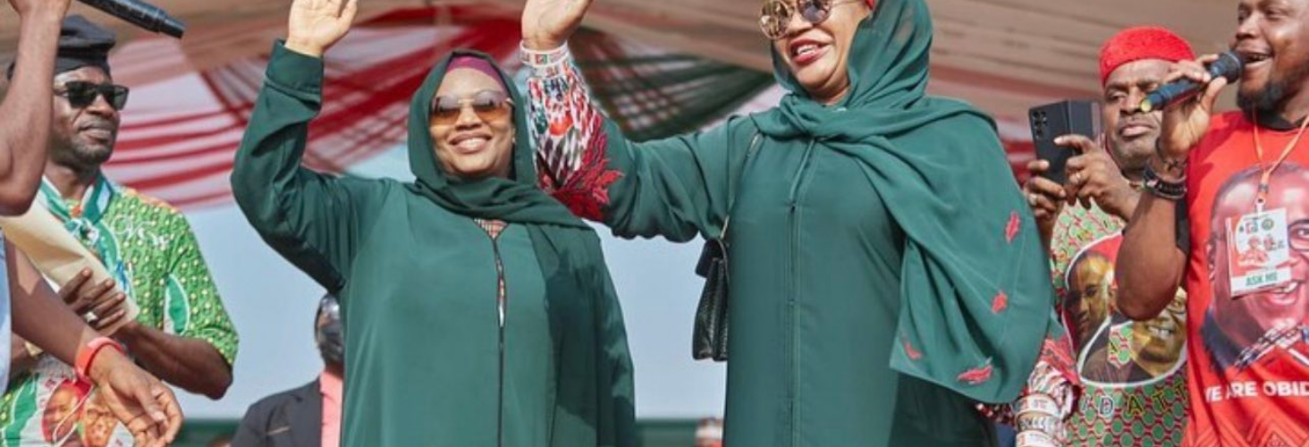 Margaret Obi And Aisha Baba Ahmed Spotted Rocking Uniform Hijab