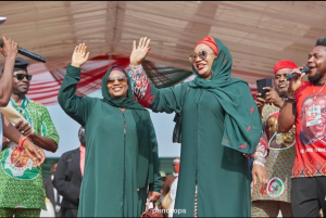 Margaret Obi And Aisha Baba Ahmed Spotted Rocking Uniform Hijab