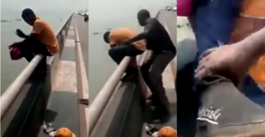 Suicidal man stopped from jumping off Third Mainland Bridge (video)