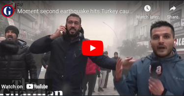 Moment Second Earthquake Hits Turkey Caught On Live Broadcast