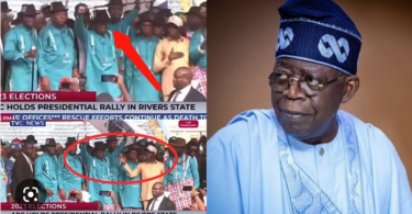 Reactions As Tinubu Throws Hands In The Air For National Anthem (VIDEO)