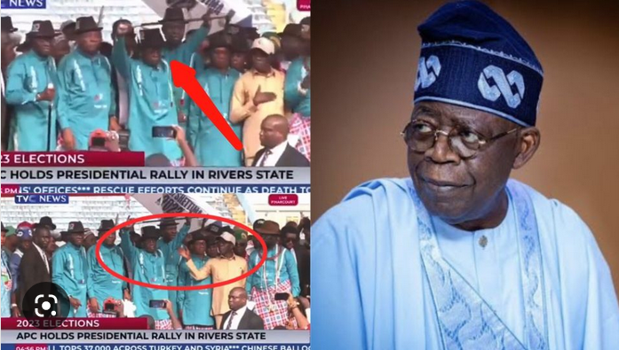 Reactions As Tinubu Throws Hands In The Air For National Anthem (VIDEO)