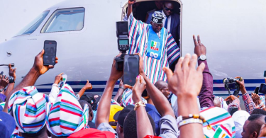 Tinubu Arrives Ibadan For APC Presidential Campaign Rally (Photos)