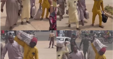 Video Of Nigerians Arriving CBN Office With Sacks Of Old ₦‎500 And ₦‎1,000 Notes
