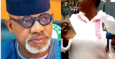 Reactions as Gov. Dapo Abiodun was seen distributing old notes to supporters