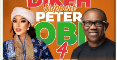 Tonto Dikeh Endorses Peter Obi For President (Photo)