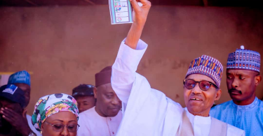 See The Moment President Buhari And His Entire Household Voted Tinubu (Pictures)