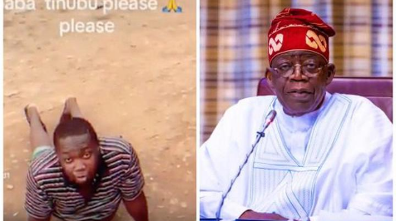 Hunger Is Killing Us – Tinubu's Supporter Prostrates, Begs President for Help